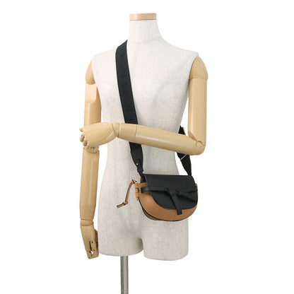 LOEWE Gate Dual Shoulder Bag Black/Warm DesertA650N46X25 Leather Size Mini