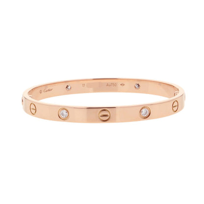 CARTIER Love Bracelet Classic Model Diamond Size 17B6036000/B6036017 18K Pink Gold
