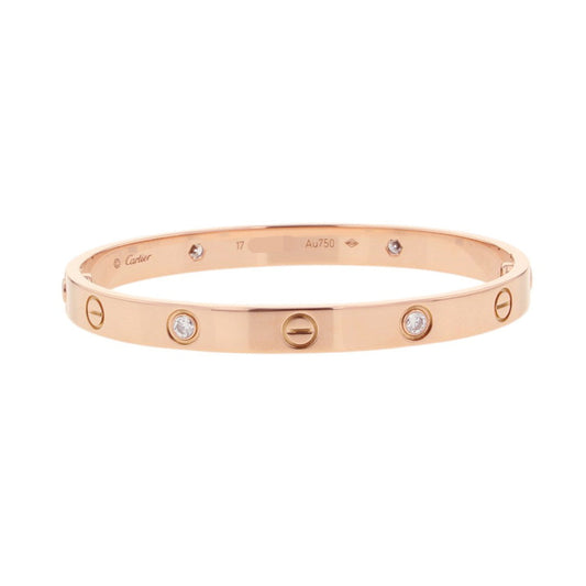 CARTIER Love Bracelet Classic Model Diamond Size 17B6036000/B6036017 18K Pink Gold