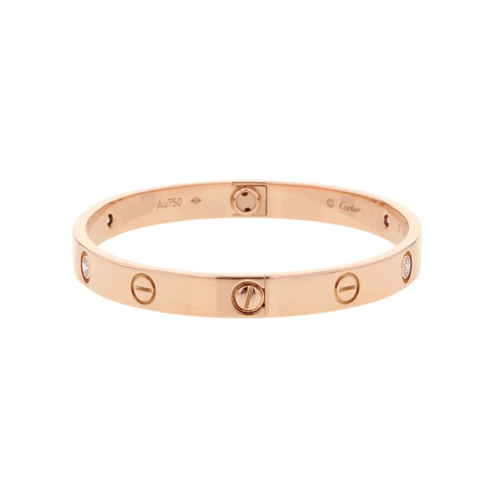 CARTIER Love Bracelet Classic Model Diamond Size 17B6036000/B6036017 18K Pink Gold