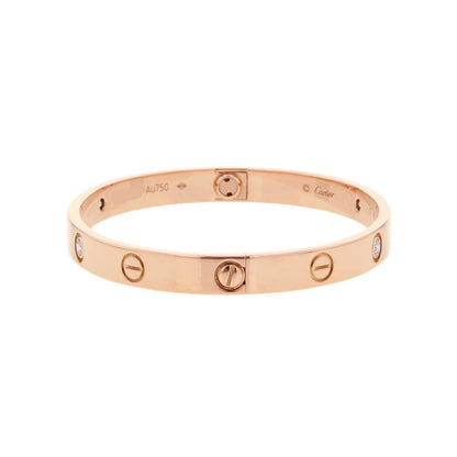 CARTIER Love Bracelet Classic Model Diamond Size 17B6036000/B6036017 18K Pink Gold