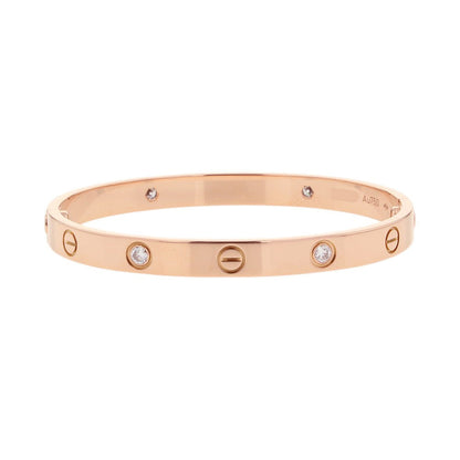 CARTIER Love Bracelet Classic Model Diamond Size 17B6036000/B6036017 18K Pink Gold