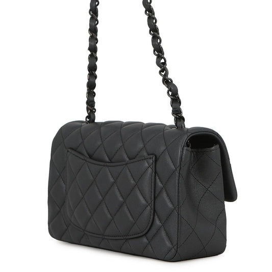 CHANEL Mini Matelasse ChainShoulder Bag BlackA69900 Lambskin Size 20