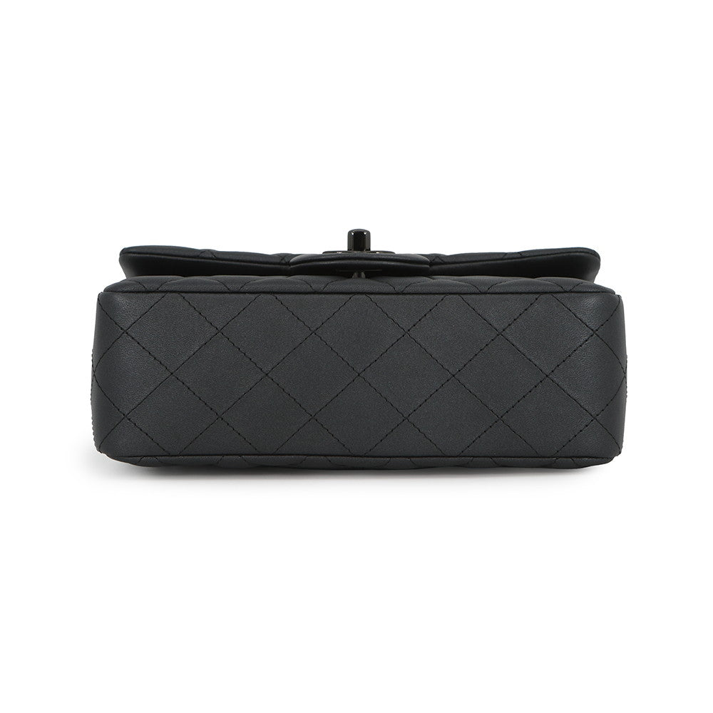 CHANEL Mini Matelasse ChainShoulder Bag BlackA69900 Lambskin Size 20