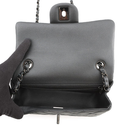 CHANEL Mini Matelasse ChainShoulder Bag BlackA69900 Lambskin Size 20