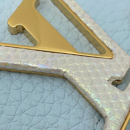 LOUIS VUITTON Portefeuille Capucine Compact Sky BlueN89898 Taurillon Leather/Karung Leather