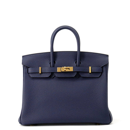 HERMES Birkin Blue Abysse Togo Leather Size 25