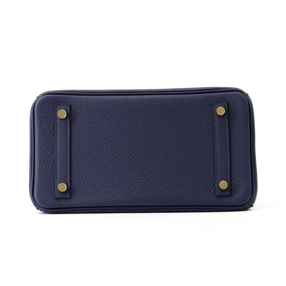 HERMES Birkin Blue Abysse Togo Leather Size 25