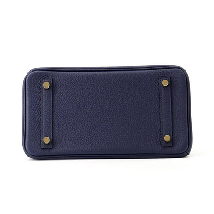 HERMES Birkin Blue Abysse Togo Leather Size 25