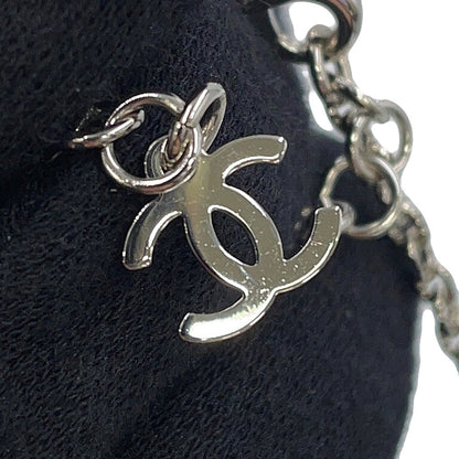 CHANEL CC Logo Rhinestone Faux Pearl Necklace SilverABF723 B20573 U0937 Metal Rhinestone Faux Pearl