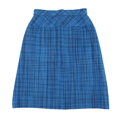 CHANEL 2020 Resort Collection Checkered Tweed Skirt Size 34 BlueP62625 V46600 MG152 Cotton53% Wool 35% Polyamide12%
