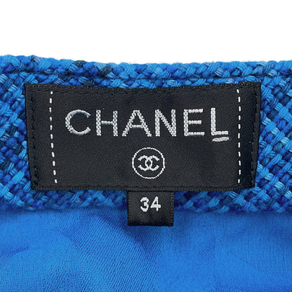 CHANEL 2020 Resort Collection Checkered Tweed Skirt Size 34 BlueP62625 V46600 MG152 Cotton53% Wool 35% Polyamide12%