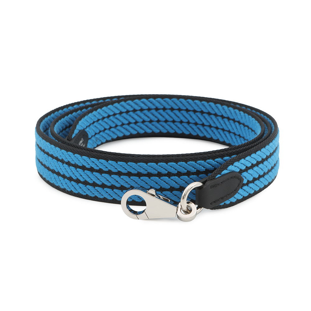 HERMES Bandouliere Sangle Cortage Blue/Black Canvas Swift Leather