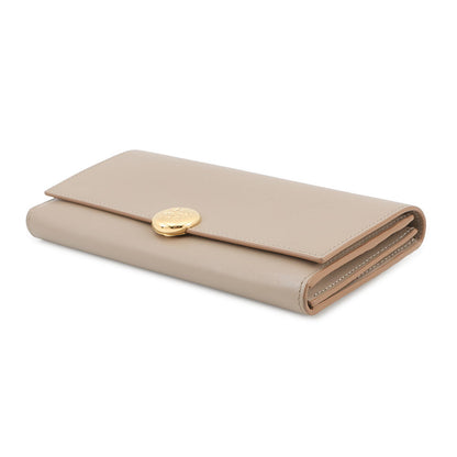 LOEWE Pebble Continental Wallet SandCANBACWX01 2150 Shiny Nappa Calf Leather