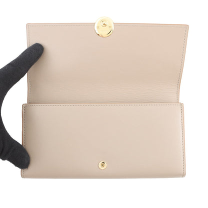 LOEWE Pebble Continental Wallet SandCANBACWX01 2150 Shiny Nappa Calf Leather