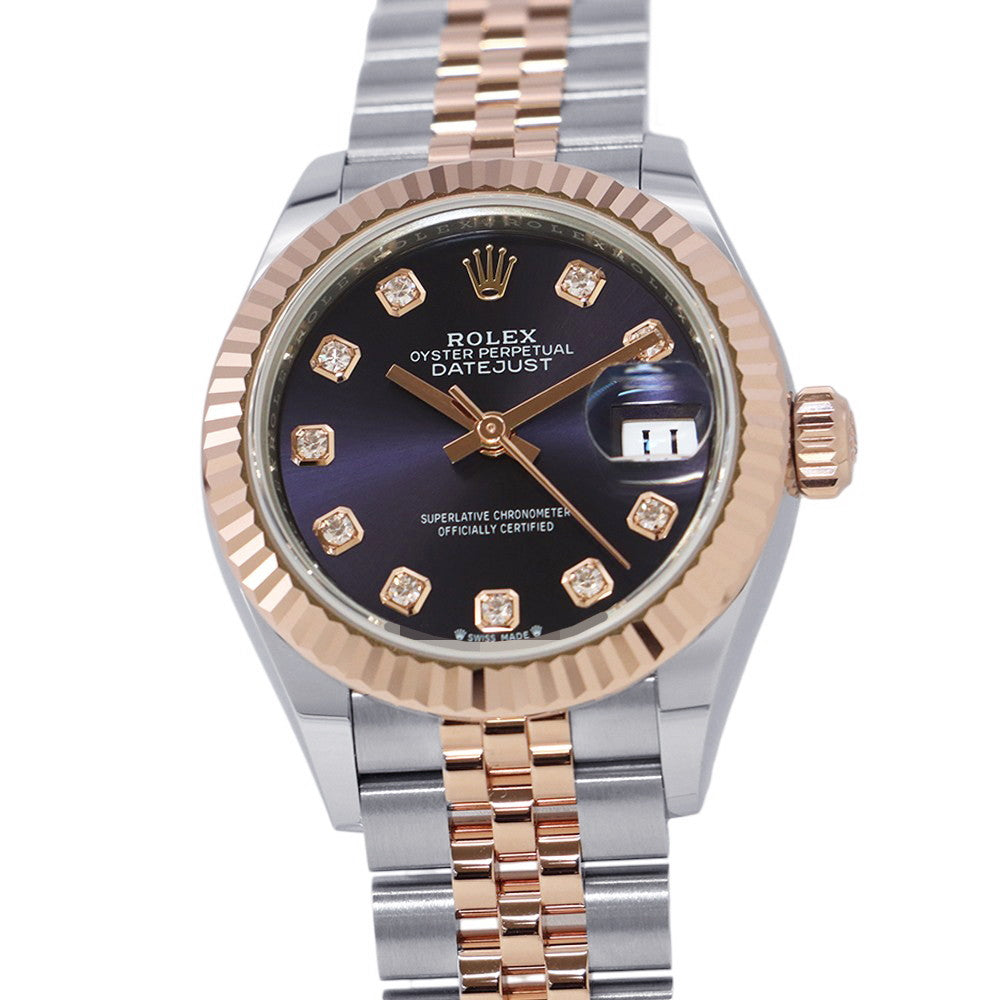ROLEX Lady-Datejust W28mm Stainless Steel K18PG Aubergine Dial279171G