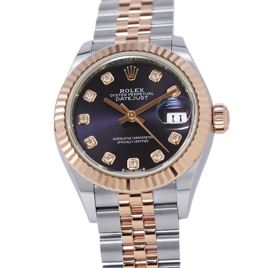 ROLEX Lady-Datejust W28mm Stainless Steel K18PG Aubergine Dial279171G