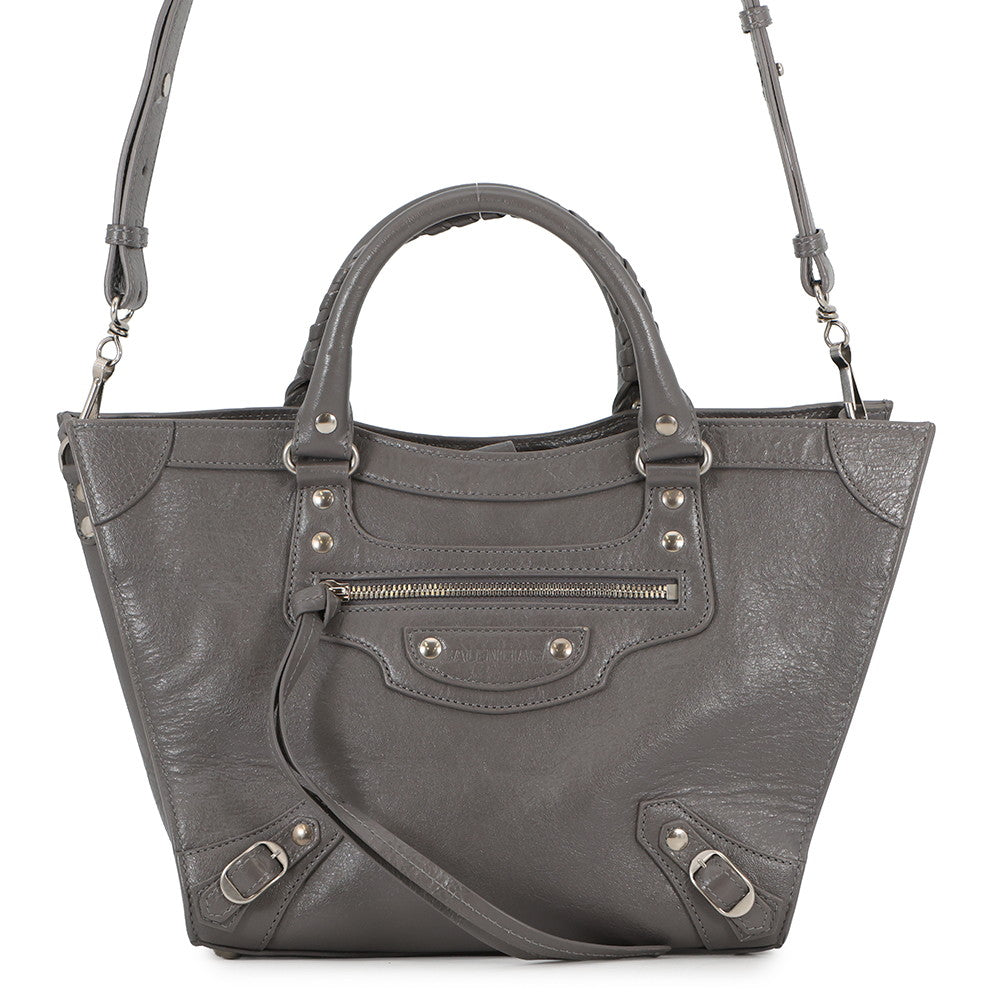 BALENCIAGA Neo-Classic Upside Down Gray702502210B01404 Leather Size M