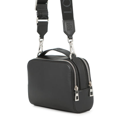 LOEWE Crossbody camera bag BlackC565R41X05 Satin Calf Leather Size Mini