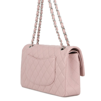CHANEL Matelasse W flap WChainShoulder Bag PinkA01112 Caviar Leather Size 25