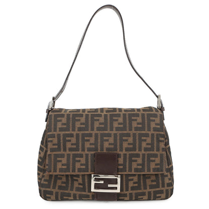 FENDI Zucca Pattern Mamma Bucket One Shoulder Bag Brown26325 Canvas
