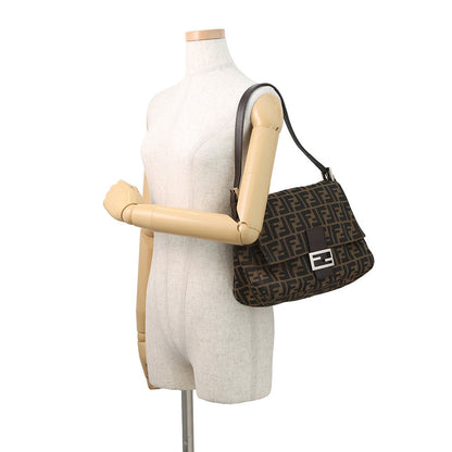 FENDI Zucca Pattern Mamma Bucket One Shoulder Bag Brown26325 Canvas