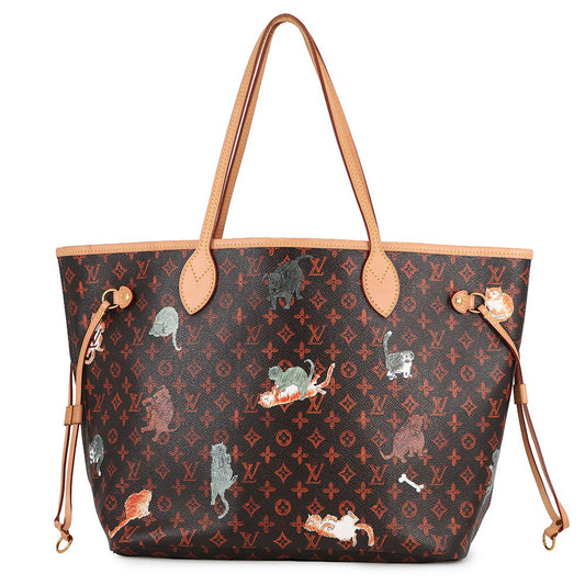 LOUIS VUITTON Neverfull Marron/OrangeM44441 Monogram・Catogram Size MM