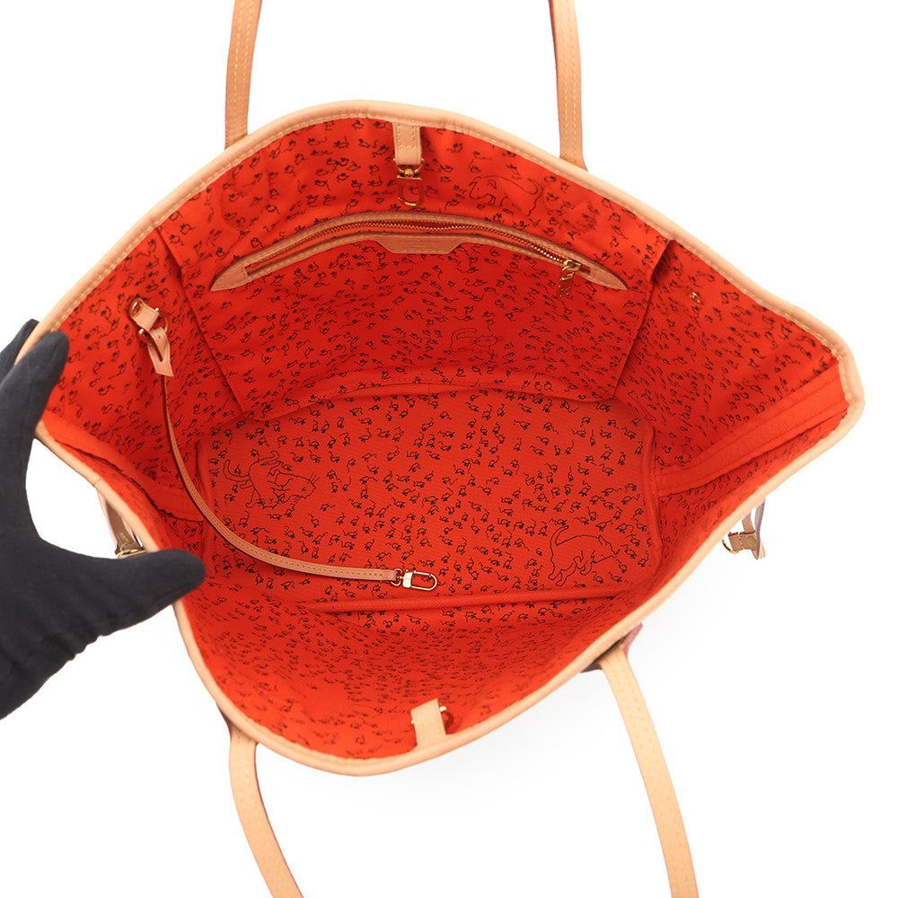 LOUIS VUITTON Neverfull Marron/OrangeM44441 Monogram・Catogram Size MM