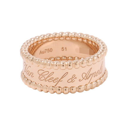 Van Cleef & Arpels Perlée Senior Tulle Ring Size 51/#11VCARN32400/VCARN32451 18K Pink Gold