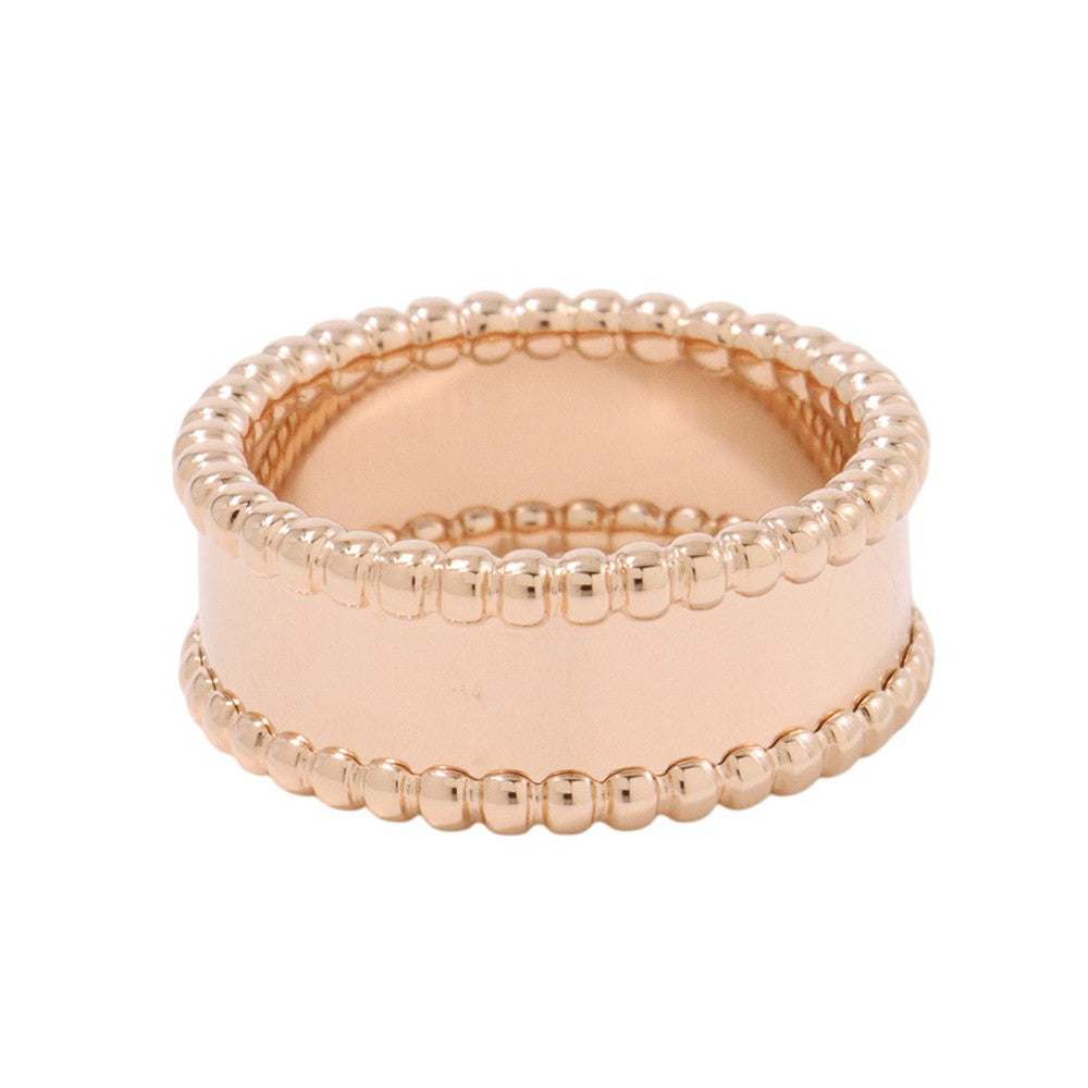 Van Cleef & Arpels Perlée Senior Tulle Ring Size 51/#11VCARN32400/VCARN32451 18K Pink Gold