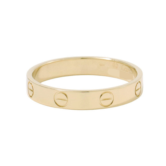CARTIER Mini Love Ring Size Small/59/#19B4085000 18K Yellow Gold