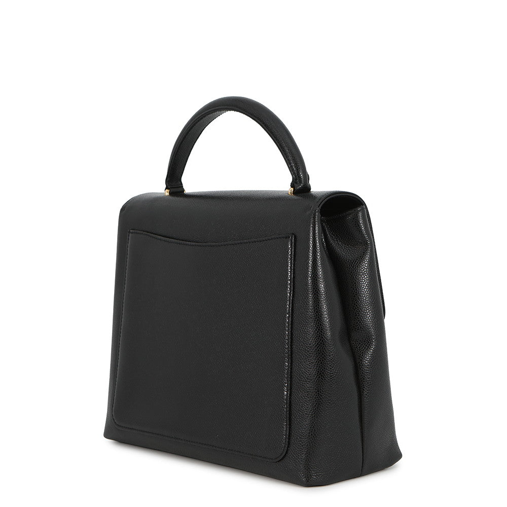 CHANEL CC Logo Handbag Black Caviar Leather