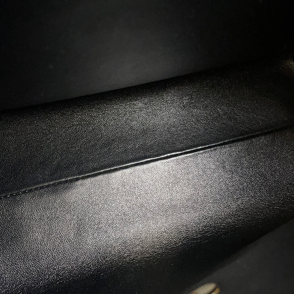 CHANEL CC Logo Handbag Black Caviar Leather