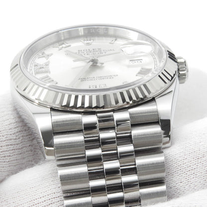 ROLEX Datejust W36mm Stainless Steel K18WG Silver Dial126234