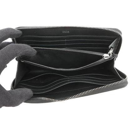Dior CD Icon Long Zip Wallet Black2ESBC252CDI_H00N Grained CalfLeather