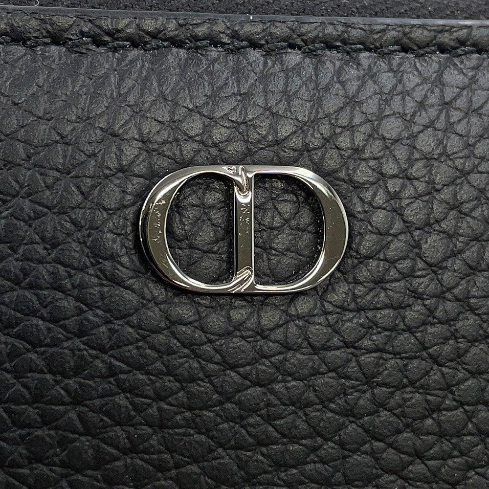 Dior CD Icon Long Zip Wallet Black2ESBC252CDI_H00N Grained CalfLeather