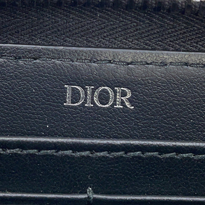 Dior CD Icon Long Zip Wallet Black2ESBC252CDI_H00N Grained CalfLeather