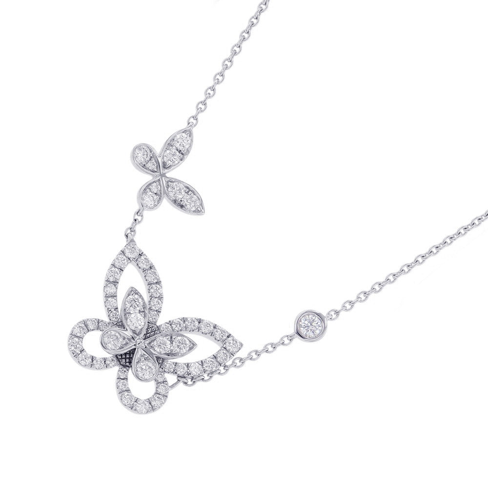 GRAFF Double Butterfly Silhouette Diamond PendantRGP745 18K White Gold