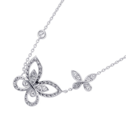 GRAFF Double Butterfly Silhouette Diamond PendantRGP745 18K White Gold