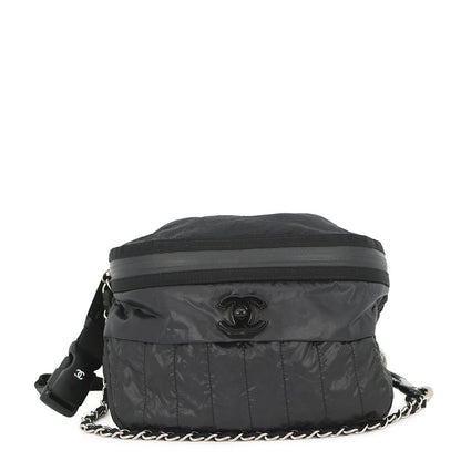 CHANEL CC Logo Waist Bag 2019 Pre-Collection Black Nylon