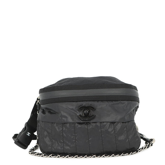 CHANEL CC Logo Waist Bag 2019 Pre-Collection Black Nylon