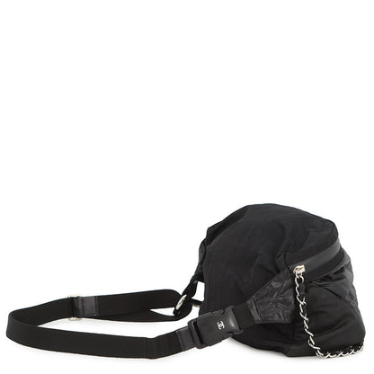 CHANEL CC Logo Waist Bag 2019 Pre-Collection Black Nylon