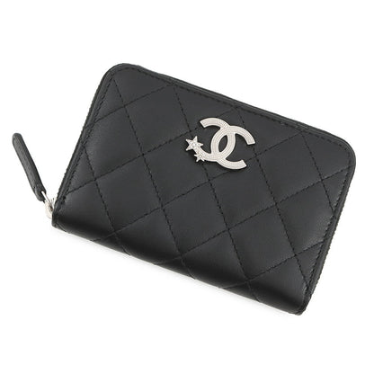 CHANEL CC Logo Star Coin Purse BlackAP3728 Lambskin