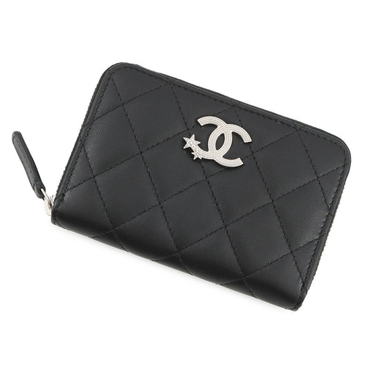 CHANEL CC Logo Star Coin Purse BlackAP3728 Lambskin