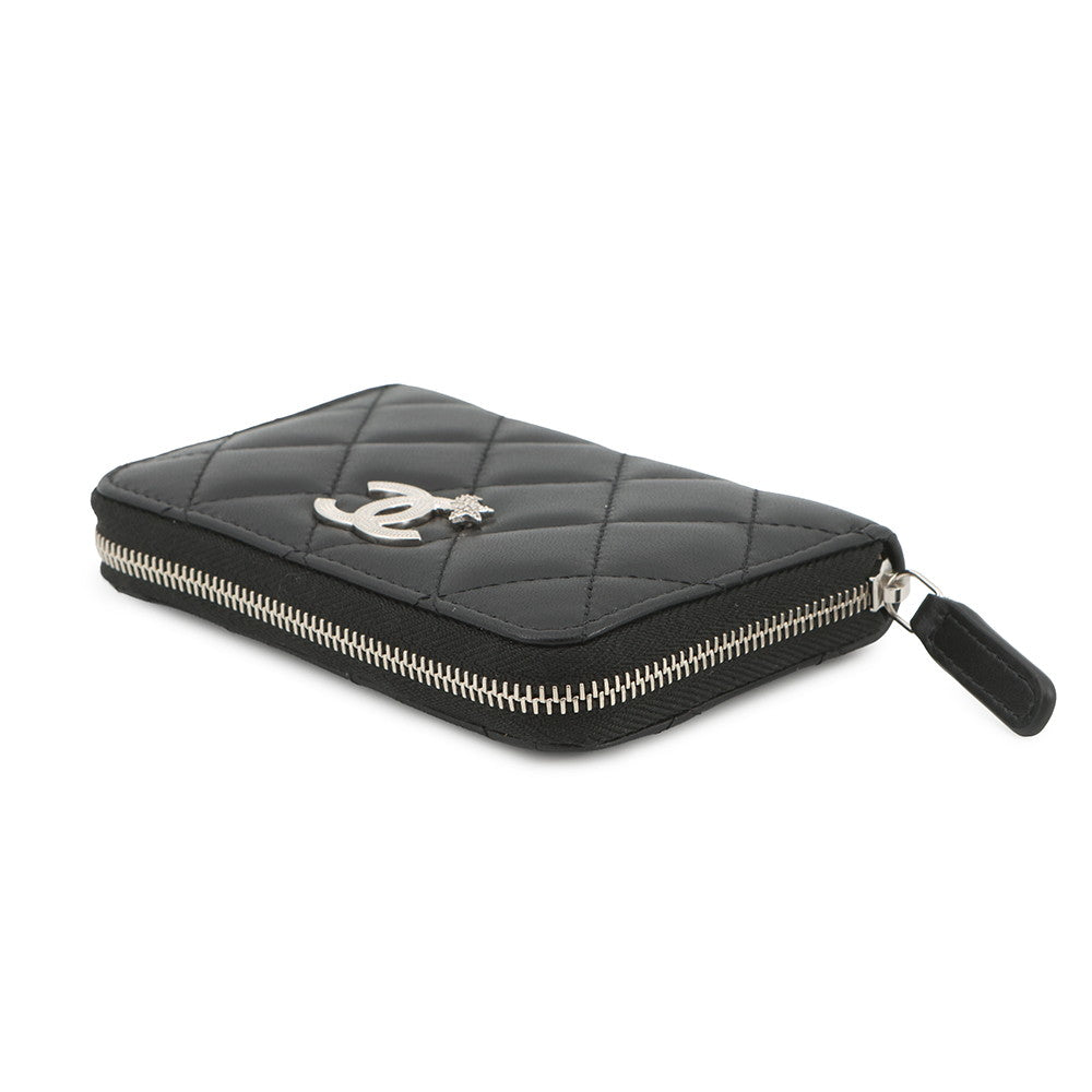 CHANEL CC Logo Star Coin Purse BlackAP3728 Lambskin