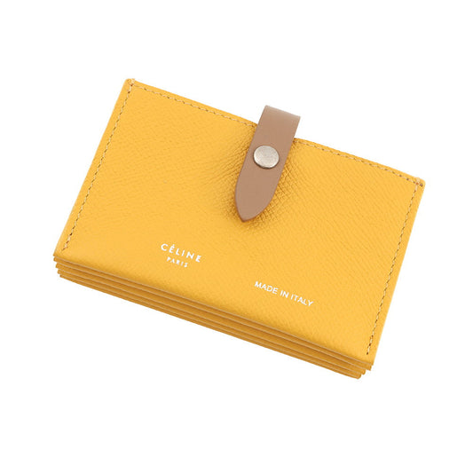 CELINE Accordion Card Case Yellow104323 Leather