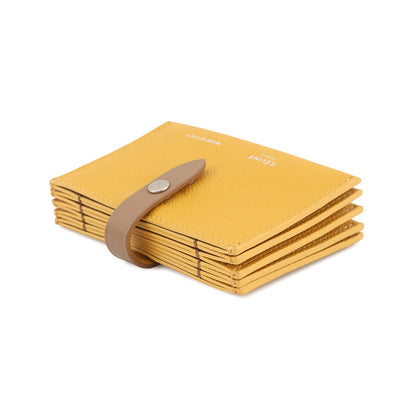 CELINE Accordion Card Case Yellow104323 Leather