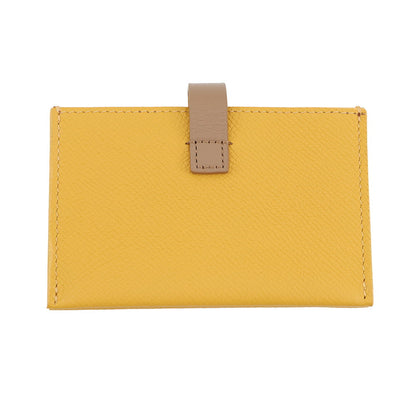 CELINE Accordion Card Case Yellow104323 Leather