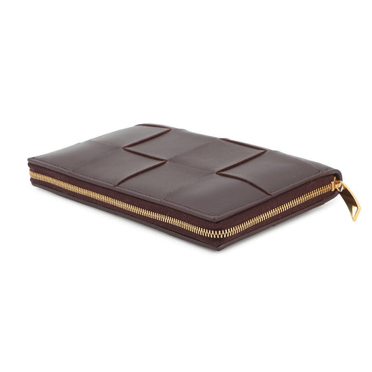 Bottega Veneta Maxi INTRECCIATO Cassette Zip-Around Wallet Long Wallet Grape651368VCQC15010 Leather