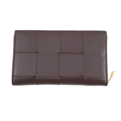 Bottega Veneta Maxi INTRECCIATO Cassette Zip-Around Wallet Long Wallet Grape651368VCQC15010 Leather